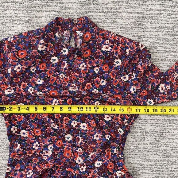 NWT Veronica Beard Louella Ruched Floral Mini Dress Stretch Silk Size 4 - Picture 9 of 16